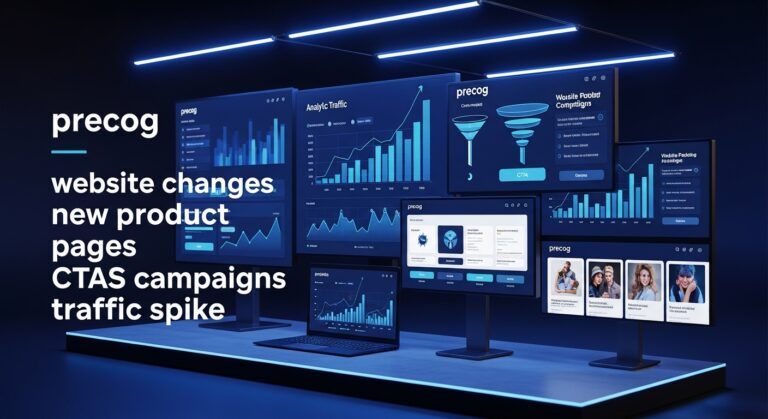 precog website changes new product pages ctas campaigns traffic spike